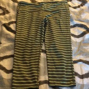 Large striped athleta capris